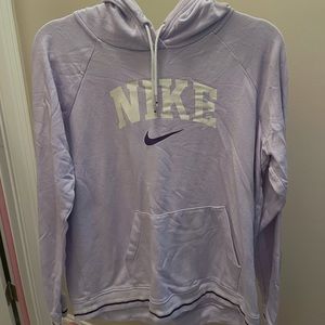Light Purple Nike Hoodie with Stripes